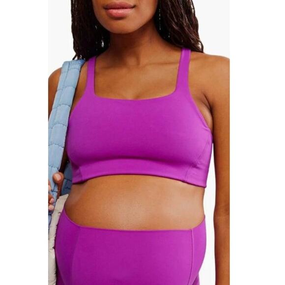 Free People Movement x HATCH Women Pink Never Better Square Neck Maternity Bra - Picture 1 of 9